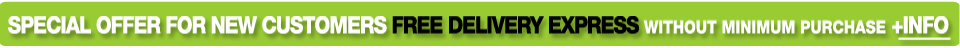Special offer for new customers: Free delivery without mionimum purchase