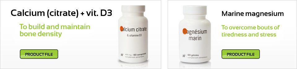 Calcium (citrate) + vit. D3  - Marine magnesium 