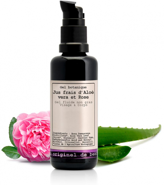 Organic Aloe Vera and Rose Gel
